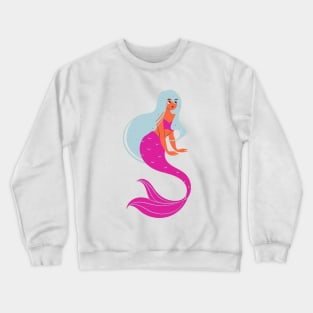 Mermaid pink and blue Crewneck Sweatshirt